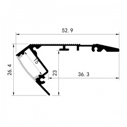 ΠΡΟΦΙΛ ΕΞΩΤΕΡΙΚΟ ΓΙΑ ΣΚΑΛΑ 2000*52,9*26,4 PLUS EUROLAMP ΠΡΟΦΙΛ ΕΞΩΤΕΡΙΚΟ ΓΙΑ ΣΚΑΛΑ 2000*52,9*26,4 PLUS EUROLAMP