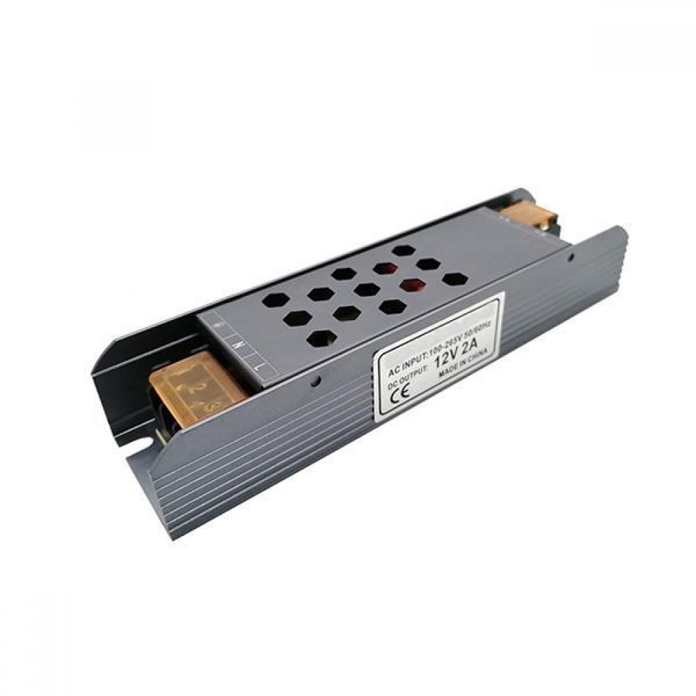 ΤΡΟΦΟΔΟΤΙΚΟ ΜΕΤΑΛΛΙΚΟ SLIM 12V DC 36W IP20 EUROLAMP