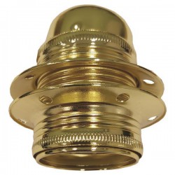 Ντουι Μεταλλικό Χρυσό E27 2 Δαχτυλίδια Eurolamp