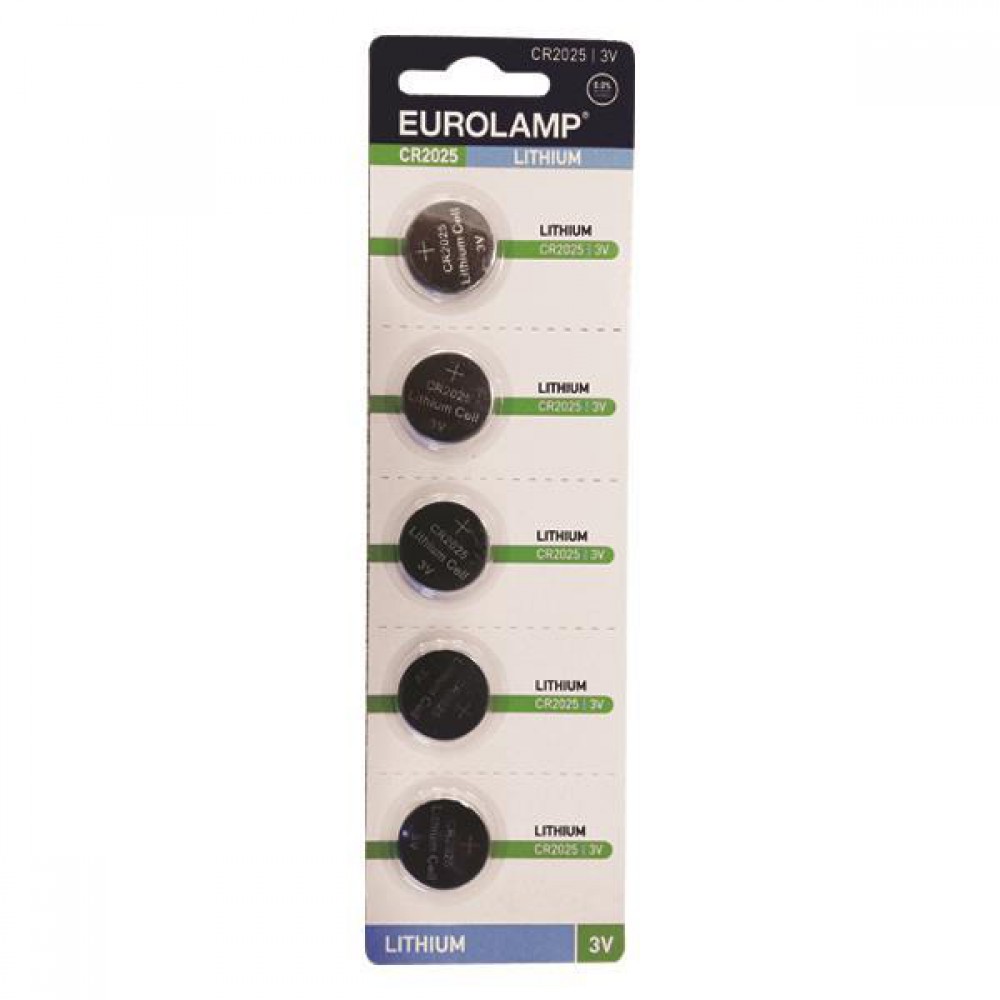 Μπαταρία Λιθίου CR2025 3V 5τμχ- Eurolamp Μπαταρία Λιθίου CR2025 3V 5τμχ- Eurolamp