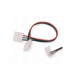 Φις LED Connector Με Καλώδιο 4 Επαφών RGB 5050 (7,2-14,4W) 12V/24V DC Eurolamp