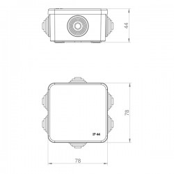 ΜΠΟΥΑΤ ΕΞΩΤΕΡΙΚΟ 70X70X40 IP55 ΓΚΡΙ EUROLAMP