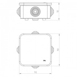 ΜΠΟΥΑΤ ΕΞΩΤΕΡΙΚΟ 80X80X42 IP55 ΛΕΥΚΟ EUROLAMP