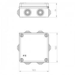 ΜΠΟΥΑΤ ΕΞΩΤΕΡΙΚΟ 133X133X64 ΜΕ ΠΛΑΣΤΙΚΗ ΒΙΔΑ IP55 ΛΕΥΚΟ EUROLAMP