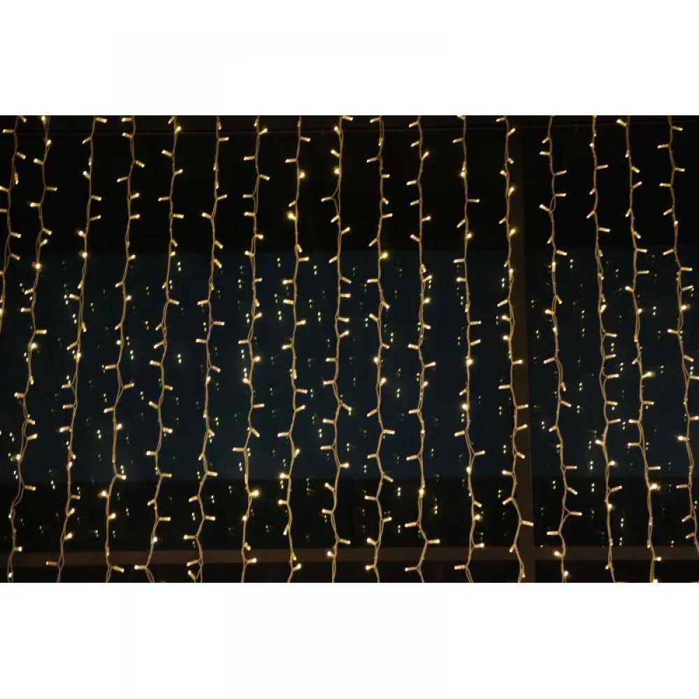 ΚΟΥΡΤΙΝΑ, 360 LED 3mm, 31V ΜΕΤΑΣΧΗΜΑΤΙΣΤΗ, 4 ΕΠΕΚΤΑΣΕΙΣ ΩΣ 3 ΣΕΤ, ΔΙΑΦΑΝΟ PVC ΚΑΛΩΔΙΟ, ΘΕΡΜΟ ΛΕΥΚΟ LED, 200x200cm, ΠΡΟΕΚΤΑΣΗ ΠΑΡΟΧΗΣ 3m, ΙΡ44 MAGIC CHRISTMAS