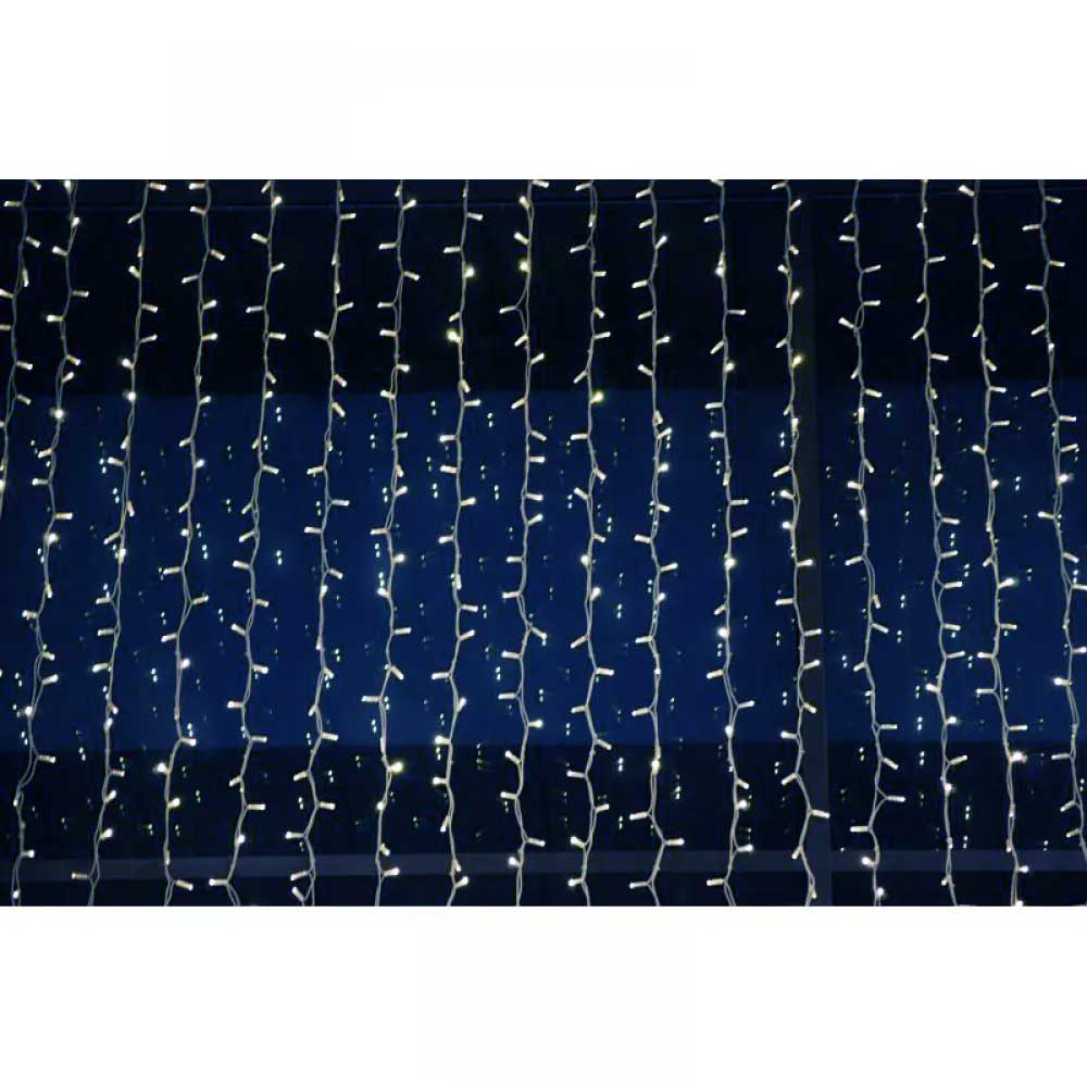 ΚΟΥΡΤΙΝΑ, 480 LED 3mm, 36V, ΕΠΕΚΤΑΣΗ ΕΩΣ 3, 300Χ300cm, ΔΙΑΦΑΝΟ ΚΑΛΩΔΙΟ, ΛΕΥΚΟ LED, ΙΡ44 MAGIC CHRISTMAS