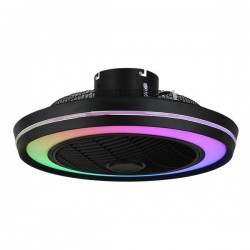 ΑΝΕΜΙΣΤΗΡΑΣ ΠΛΑΦΟΝΙΕΡΑ ΟΡΟΦΗΣ ΜΑΥΡΟΣ RGB Φ51 DC 20W EUROLAMP