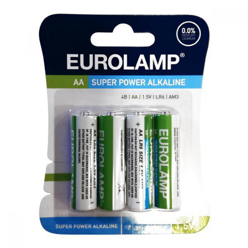 Μπαταρία Αλκαλική 1.5 V ΑΑ LR6 - Eurolamp
