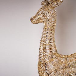 ΦΩΤΙΖΟΜΕΝΟ ΧΡΥΣΟ ΕΛΑΦΙ 270cm, 5200 MINI LED, 31V METAΣΧΗΜΑΤΙΣΤΗ, 8 ΠΡΟΓΡΑΜΜΑΤΑ, ΑΣΗΜΙ ΧΑΛΚΙΝΟ ΚΑΛΩΔΙΟ, ΧΡΥΣΟΣ ΜΕΤΑΛΛΙΚΟΣ ΣΚΕΛΕΤΟΣ, ΘΕΡΜΟ ΛΕΥΚΟ LED, ΠΡΟΕΚΤΑΣΗ ΠΑΡΟΧΗΣ 5m, IP44