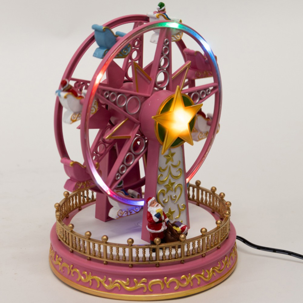 ΡΟΔΑ ΛΟΥΝΑ ΠΑΡΚ, ΡΟΖ, ΜΕ ΜΕΤΑΣΧΗΜΑΤΙΣΤΗ, ΜΕ ΜΟΥΣΙΚΗ ΚΑΙ ΚΙΝΗΣΗ, 18x18x23,5cm