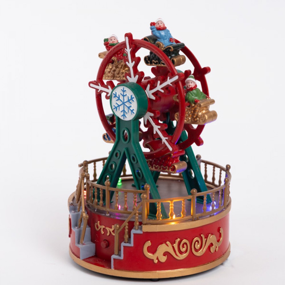 ΡΟΔΑ ΛΟΥΝΑ ΠΑΡΚ, ΜΕ ΧΙΟΝΟΝΙΦΑΔΑ, ΜΕ ΦΩΣ, ΜΟΥΣΙΚΗ ΚΑΙ ΚΙΝΗΣΗ, ΜΠΑΤΑΡΙΑΣ, 13x13x18.5cm