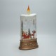 ΕΠΙΤΡΑΠΕΖΙΟ ΔΙΑΚΟΣΜΗΤΙΚΟ ΣΕ ΣΧΗΜΑ ΚΕΡΙΟΥ, ΜΕ ΑΓΙΟ ΒΑΣΙΛΗ ΚΑΙ ΕΛΚΥΘΡΟ, ΜΕ ΝΕΡΟ ΣΤΟ ΕΣΩΤΕΡΙΚΟ, ΦΩΤΙΖΟΜΕΝΟ, ΜΠΑΤΑΡΙΑΣ, TIMER, 15.5x9.5x30cm