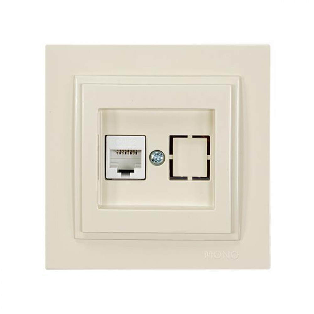 ΠΡΙΖΑ DATA CAT 6 RJ 45 MONH ΜΠΕΖ EUROLAMP
