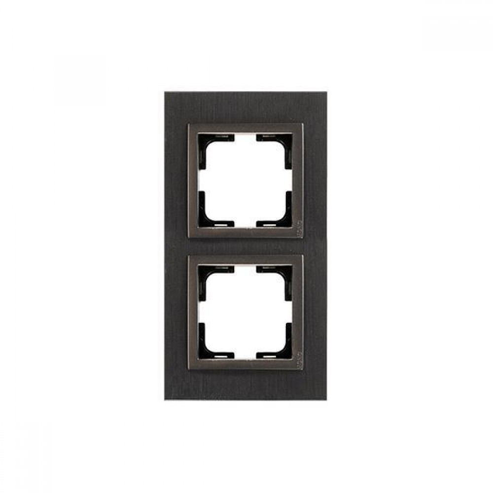 ΠΛΑΙΣΙΟ 2 ΘΕΣΕΩΝ ΑΛΟΥΜΙΝΙΟ ΜΑΥΡΟ EUROLAMP