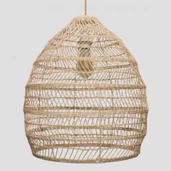 ΦΩΤΙΣΤΙΚΟ ΚΡΕΜΑΣΤΟ ΜΟΝΟΦΩΤΟ Ε27 Φ45X50 RATTAN (ΨΑΘΙΝΟ) - EUROLAMP