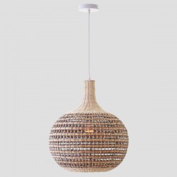 ΦΩΤΙΣΤΙΚΟ ΚΡΕΜΑΣΤΟ ΜΟΝΟΦΩΤΟ Ε27 Φ44X55 RATTAN (ΨΑΘΙΝΟ) - EUROLAMP