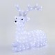 Ακρυλικός Τάρανδος Καθιστός, 200 Λευκά LED, Με Μετασχηματιστή, 74X36X73CM, IP44 - Magic Christmas