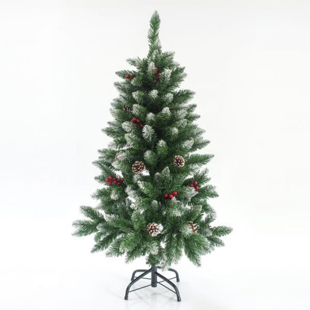 Χριστουγεννιάτικο Δέντρο Έλατο Χιονισμένο Με BERRY 150cm - Magic Christmas