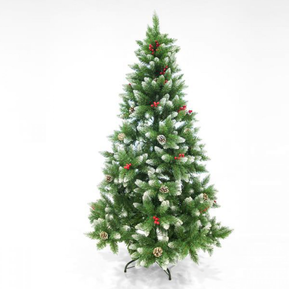 Χριστουγεννιάτικο Δέντρο Έλατο Χιονισμένο Με BERRY 240cm - Magic Christmas