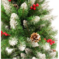 Χριστουγεννιάτικο Δέντρο Έλατο Χιονισμένο Με BERRY 240cm - Magic Christmas