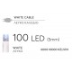 100 LED Σε Σειρά Με Επέκταση Και Λευκό Καλώδιο Αδιάβροχα IP65 Λευκό 6000K-10000K Magic Christmas