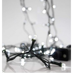 300 LED Διαμαντάκι Σε Σειρά Με Πράσινο Καλώδιο Αδιάβροχα IP44 Λευκό 7500K Magic Christmas