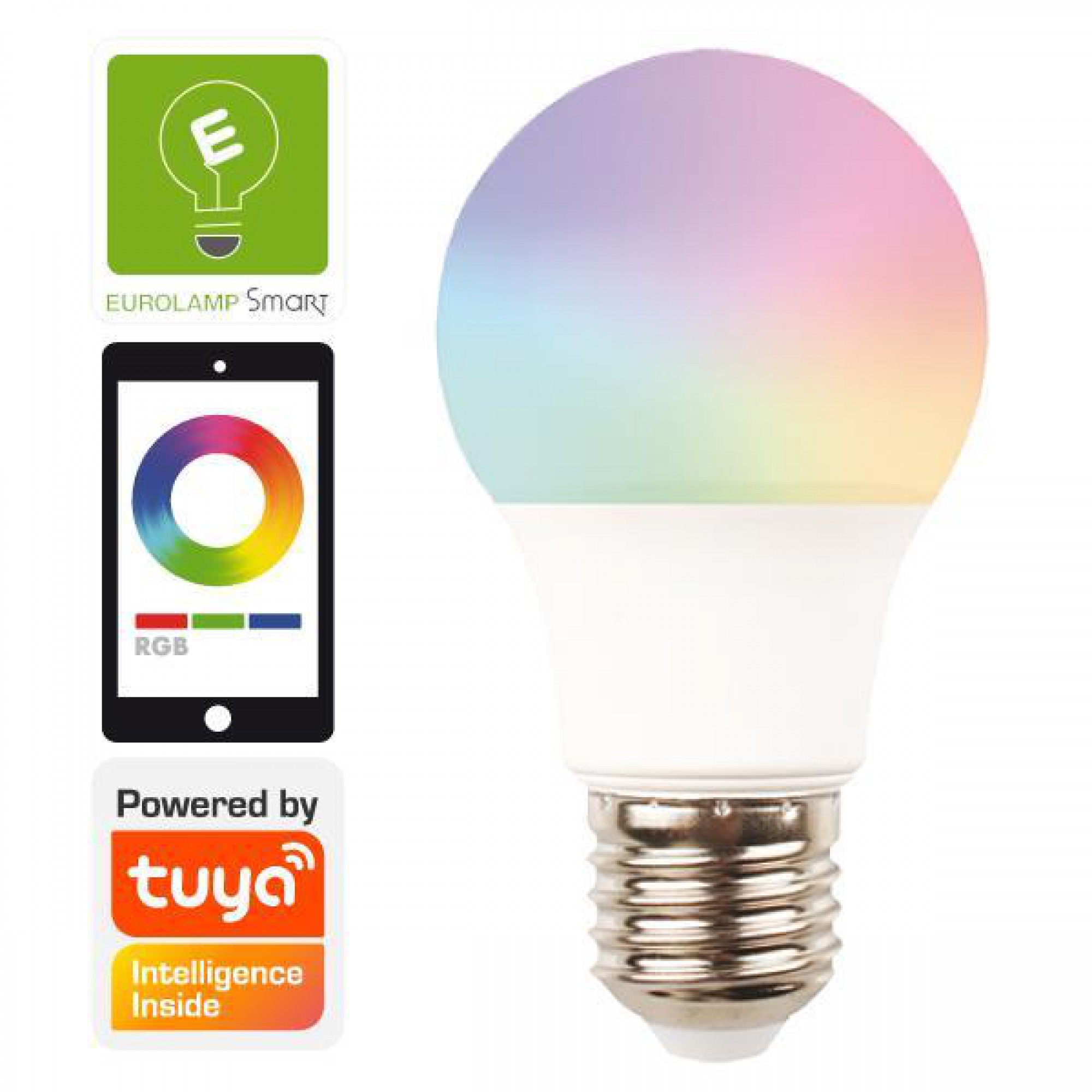 Λάμπα Led Smart Wifi 9w E27 220 240v Tuya Rgbw Eurolamp