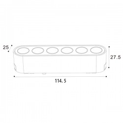 ΦΩΤΙΣΤΙΚΟ ΜΑΥΡΟ ΜΑΓΝΗΤΙΚΗΣ ΡΑΓΑΣ ULTRA SLIM 6W 3CCT 114.5x25x27.5mm 36⁰ EUROLAMP