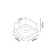 Χωνευτό Σποτ Τετράγωνο Λευκό IP44 1xGU10 MOIST - FARO