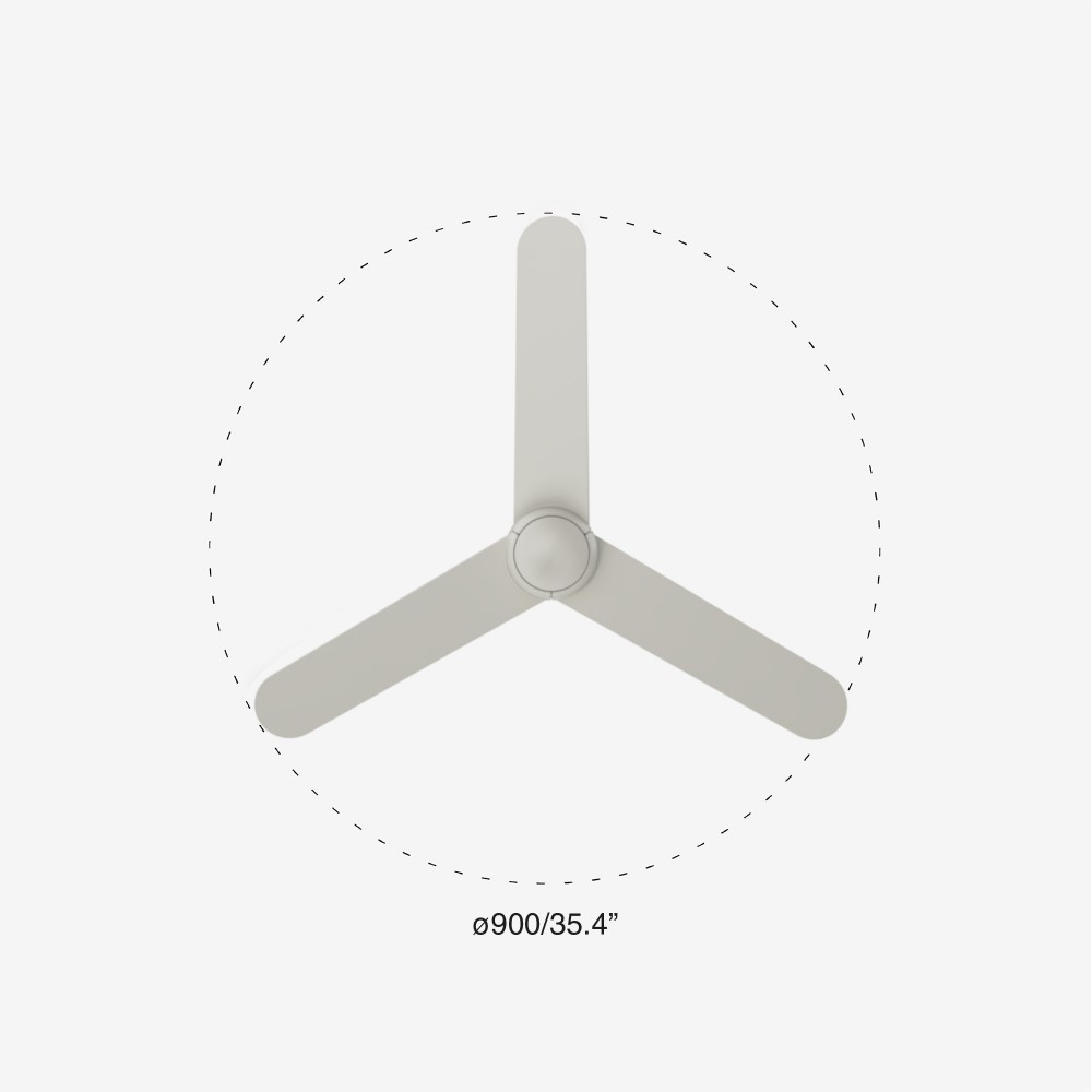 Ανεμιστήρας Οροφής Λευκός Με Λεπίδες από ABS SMART SFERA S- FARO