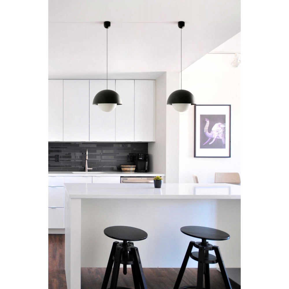 LED Κρεμαστό Φωτιστικό Λευκό-Μαύρο 14,5W CRI90 MARISOL  FARO