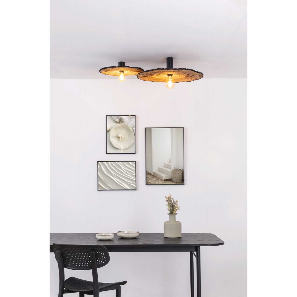 Φωτιστικό Τοίχου Και Οροφής Από Ρατάν 1xE27 COSTAS 400 H70 FARO