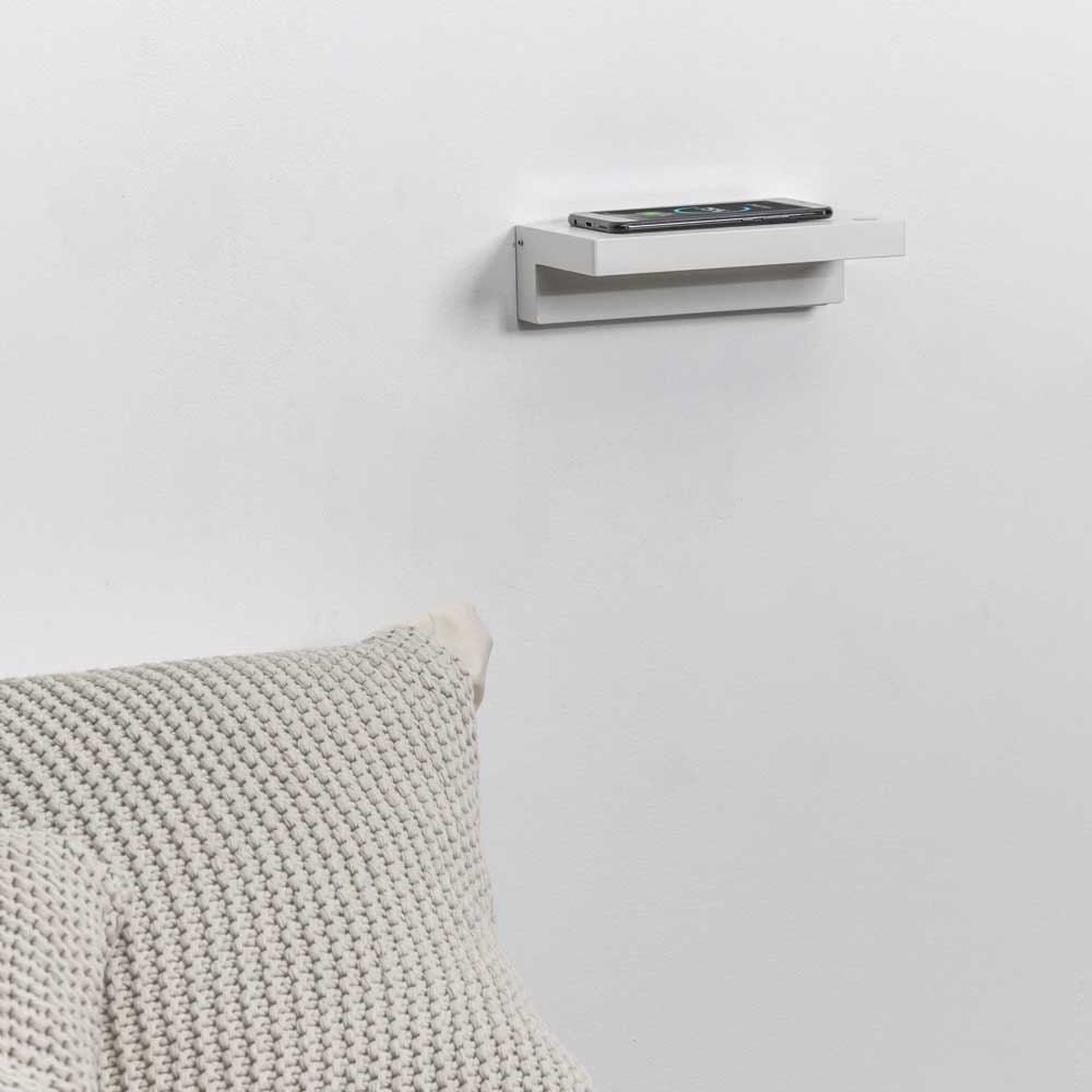 LED Φωτιστικό Τοίχου Λευκό με USB 7W CRI90 WELL FARO