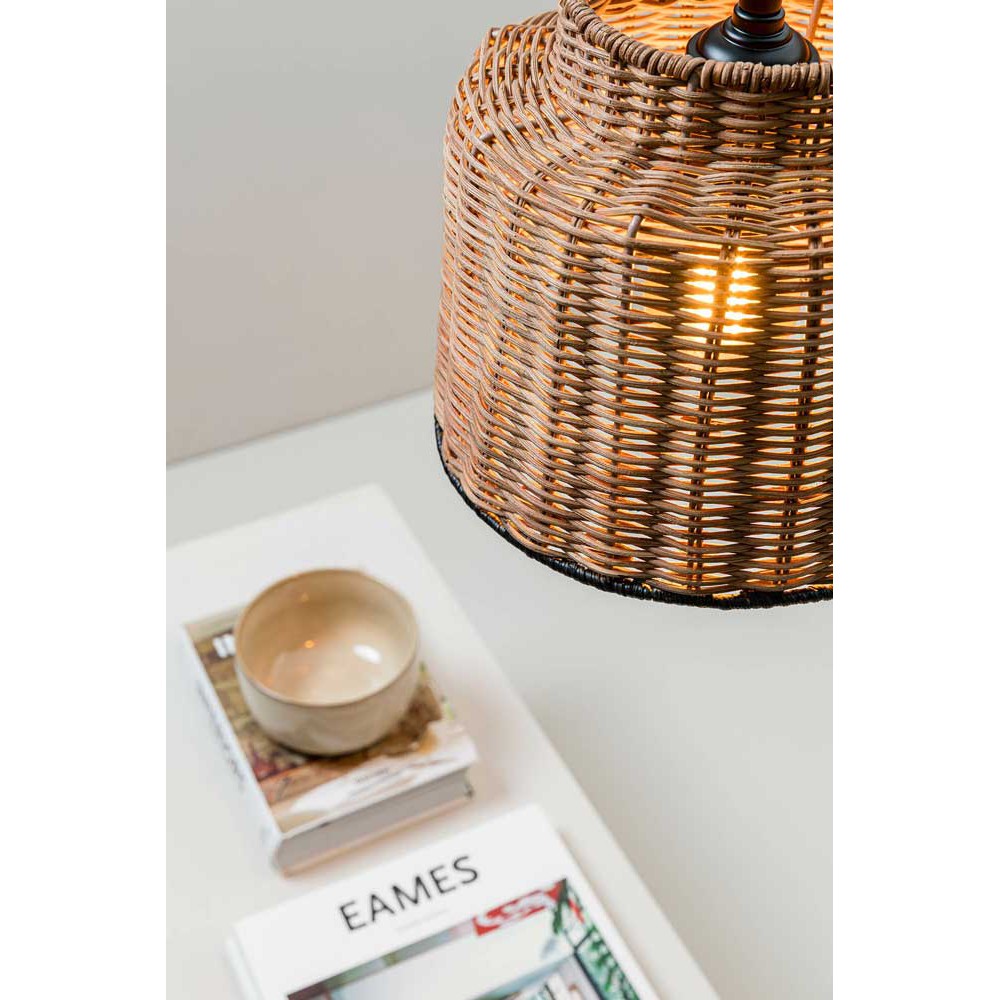 Κρεμαστό Φωτιστικό Μονόφωτο από Ραττάν 1xE27 SAIPAN FARO