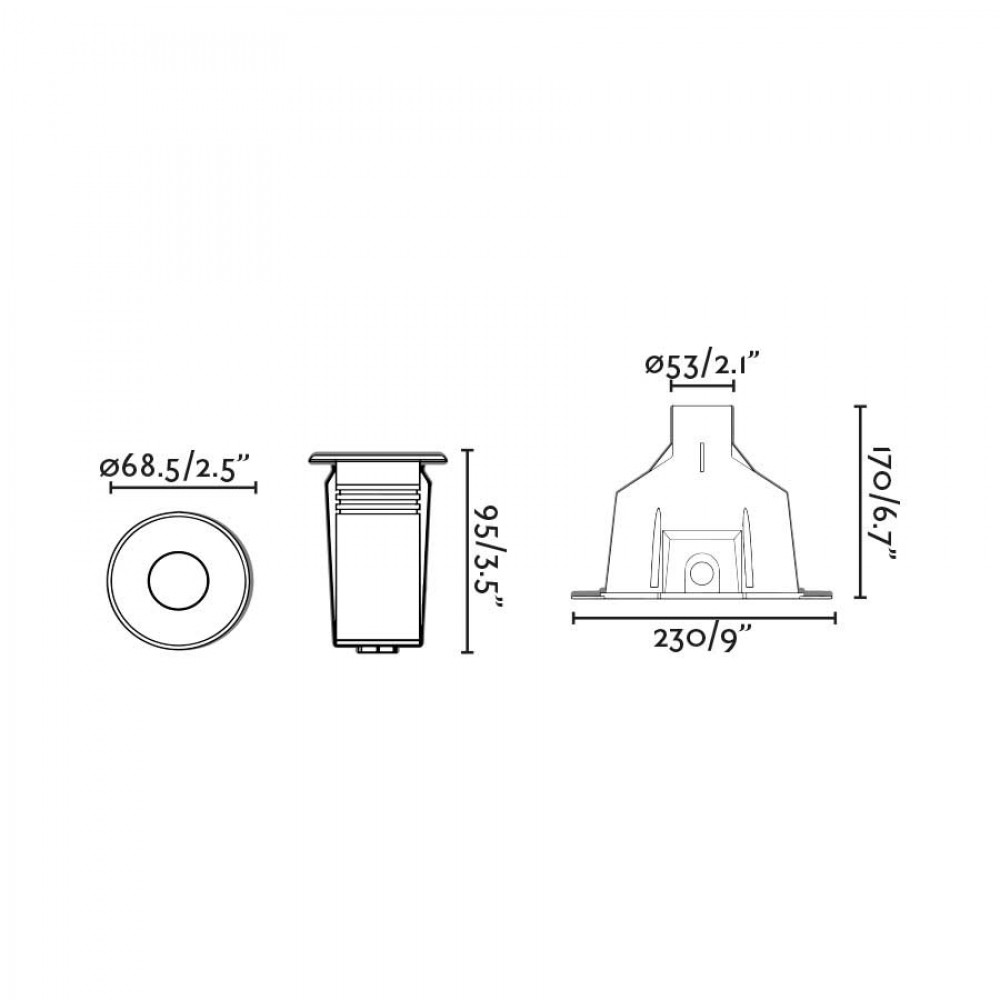 Χωνευτό Φωτιστικό Πισίνας Νίκελ Ματ 3W IP68 NOK 68 FARO