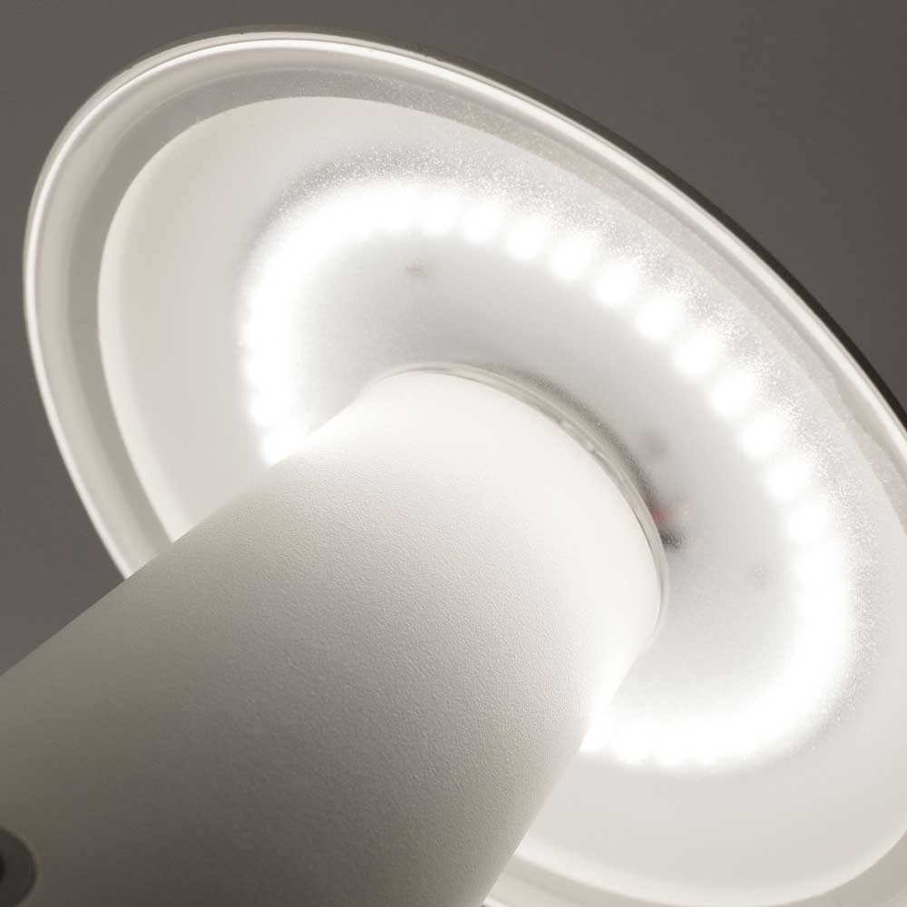 Led Λευκό Επιτραπέζιο Φωτιστικό Φορητό TASK FARO