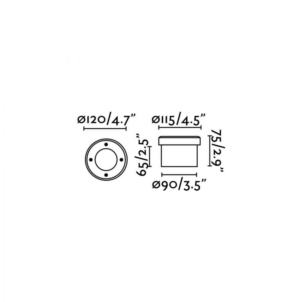 Χωνευτό Φωτιστικό Νίκελ Ματ GX53 6W IP67 LIO FARO