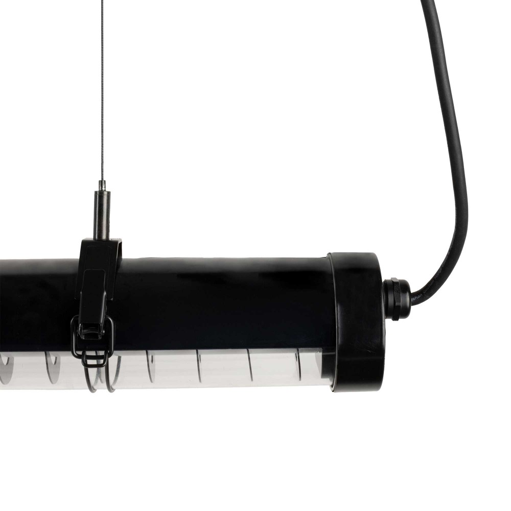 LED Κρεμαστό Φωτιστικό Εξωτερικού Χώρου Μαύρο 36W IP65 SCUBA LOUVER 1200 - Faro