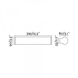 LED Φωτιστικό Μπάνιου Μπρονζέ 12W IP44 DANUBIO 395 - FARO