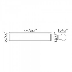 LED Φωτιστικό Μπάνιου Μπρονζέ 18W IP44 DANUBIO 575 - FARO