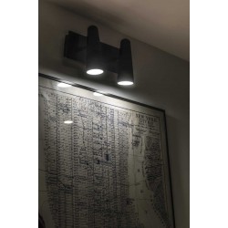 LED Επιτοιχό Φωτιστικό Δίφωτο Σε Μαύρο Χρώμα 2x4.5W LAO - FARO