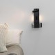 LED Επιτοίχιο Φωτιστικό Με Ασύρματη Φόρτιση Smartphone Μαύρο Ματ LED 6W / 3W MAGOS - FARO