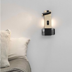 LED Επιτοίχιο Φωτιστικό Με Ασύρματη Φόρτιση Smartphone Σφένδαμος LED 6W / 3W MAGOS - FARO
