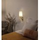 Απλίκα Τοίχου Μεταλλική Χρυσή Αντικέ Με Υφασμάτινο Καπέλο Σε Μαύρο Χρώμα Με LED Φως Ανάγνωσης 4W - 1xE27 REM - FARO