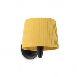 Απλίκα Μαύρη Με Κίτρινο Υφασμάτινο Καπέλο 1xE27 SAMBA FARO