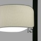 Φωτιστικό Δαπέδου Μαύρο Αλουμίνιο Με Υφασμάτινο Καπέλο Σε Λευκό Χρώμα 1xE27 STAND UP - FARO