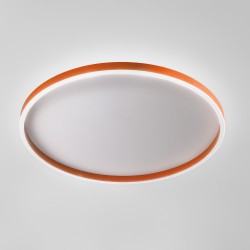 LED Πλαφονιέρα Αλουμινίου Στρογγυλή Πορτοκαλί 80cm 72W AELA P/G - GEA LUCE