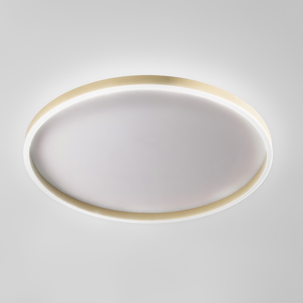 LED Πλαφονιέρα Αλουμινίου Στρογγυλή Μπεζ 80cm 72W AELA P/G - GEA LUCE