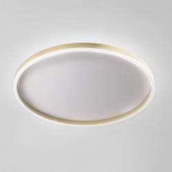 LED Πλαφονιέρα Αλουμινίου Στρογγυλή Μπεζ 80cm 72W AELA P/G - GEA LUCE