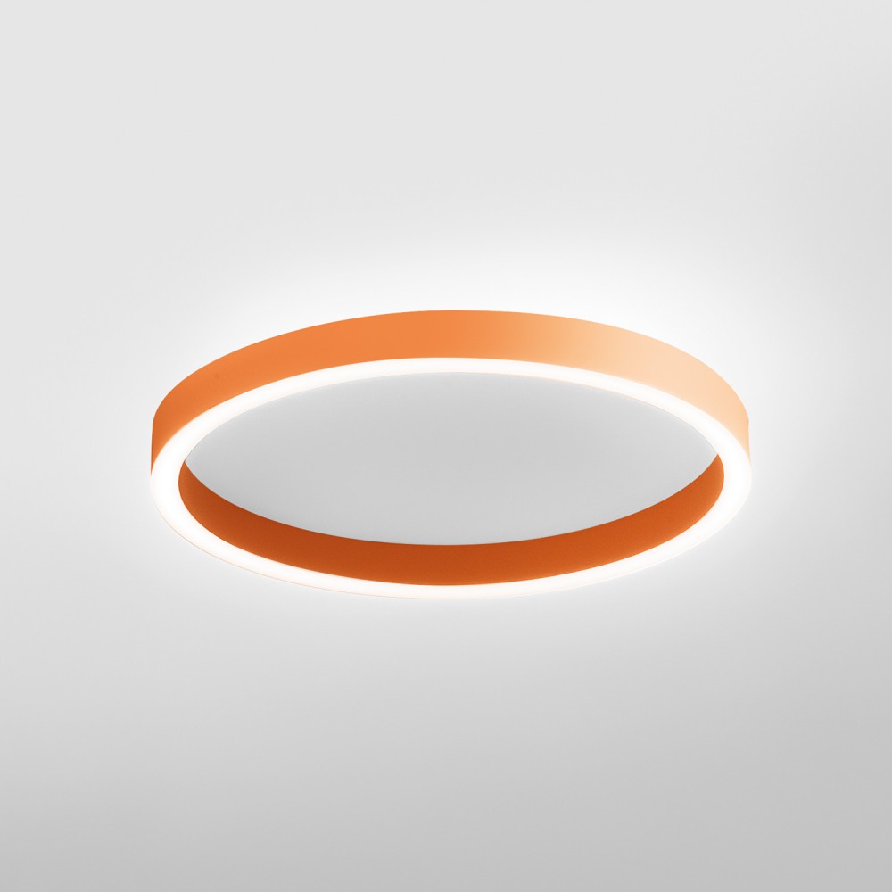 LED Πλαφονιέρα Αλουμινίου Στρογγυλή Πορτοκαλί 60cm 60W AELA P/M - GEA LUCE
